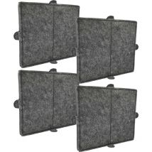 4x Filtres à charbon actif compatible avec Miele alba, Classic, da 390-5, da 279, da 279-4, da 270-4 u, canto, da 269-4 hotte aspirante - Vhbw