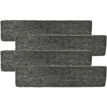 4x Filtres à charbon actif compatible avec Miele da 1100, da 1160, da 1100-100, da 1050-55, da 1060 hotte aspirante - 42,5 x 9,7 x 1,9 cm - Vhbw