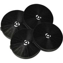 4x Filtres à charbon actif compatible avec Respekta CH44090GAM hotte aspirante - 17,5 cm - Vhbw