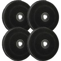 4x Filtres à charbon actif compatible avec Zanussi ZH6020B - 949610203, ZH6010X.I - 949610196, ZH6011W/E - 942492021 hotte aspirante - 23 cm - Vhbw