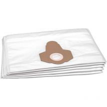 vhbw 5x Sacs compatible avec Bestron DWD 1450 S / DWD1450S aspirateur - microfibres non tissées, blanc
