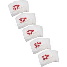 50x Bolsa aspiradora compatible con Hoover s 2222, s 2224, s 2226 aspiradora - vellón micro, 28 cm x 20 cm, blanco - Vhbw
