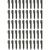 Vhbw - 50x piquets de fixation pour câble périphérique compatible avec Honda Miimo robot tondeuse - Lot ancrages au sol, plastique, noir