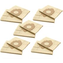 50x sacchetto compatibile con Moulinex ak 7... Power Clean, ak 751 Power Clean aspirapolvere - in carta, 22,5cm x 20,5cm, color sabbia - Vhbw