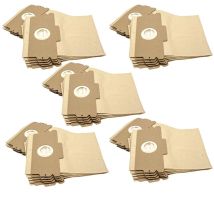 vhbw 50x Sacs compatible avec AEG/Electrolux Vampyr 610, 611, 612, 613, 614 aspirateur - papier, 12/15, 27cm x 27cm, couleur sable
