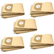 50x sacs compatible avec Parkside (Lidl) PAS500B1, pnts 1250, PNTS1300, PNTS1300/A1, PNTS1400 aspirateur - papier, marron - Vhbw