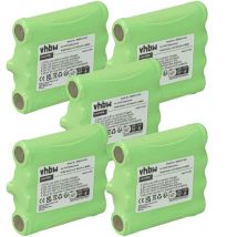 5x Batterie compatible avec Audioline pmr Easy 012 radio talkie-walkie (600mAh, 4,8V, NiMH) - Vhbw
