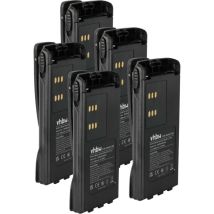 5x Batterie compatible avec Motorola GP580, GP540, GP340, GP360, GP640, GP380 radio talkie-walkie (1800mAh, 7,2V, NiMH) - avec clip de ceinture - Vhbw