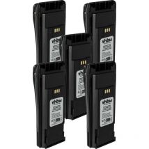 5x Batterie compatible avec Motorola PR400, PM400, GP3688, GP3188 radio talkie-walkie (1800mAh, 7,2V, NiMH) - Vhbw