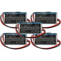 vhbw 5x Battery compatible with Verisure Camera Detector, Nattsikringspanel, Night Control Alarm Units, Home Security (1350 mAh, 3 V, Li-MnO2)