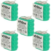 5x NiMH pile bouton de remplacement pour type 4/V150H 3 épingles 150mAh 4,8V convient pour les batteries de modélisme etc. - Vhbw