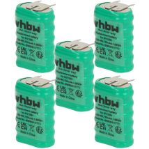 5x NiMH pile bouton de remplacement pour type 6/V150H 3 épingles 150mAh 7,2V convient pour les batteries de modélisme etc. - Vhbw