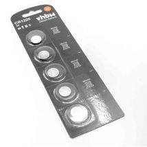 5x piles boutons CR1220 3V au lithium compatible avec prothèses auditives, montres, clés de voiture, balances, etc - Vhbw
