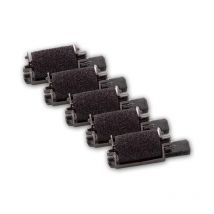 Vhbw - 5x Rouleaux d'encre noir compatible avec Casio hr 200 tec, hr 200 ter, hr 21 calculatrice de poche, caisse enregistreuse