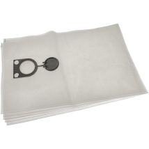 5x Sacs compatible avec Metabo asr 25 l sc, asr 35 acp l/m/h aspirateur - microfibre non tissée, 66cm x 40cm blanc - Vhbw