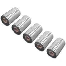 Vhbw - 5x Thermotransfer-Band kompatibel mit Datamax Honeywell E-4305A, E-4304B Drucker Etikettendrucker, Wischfest, 110 mm x 300 m, Wachs Harz
