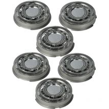 6x Têtes de rasoir de remplacement compatible avec Philips Shaver series 7000 rasoir électrique, argenté - Vhbw