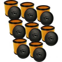 8x filtre plissé remplacement pour Parkside 91092030 pour aspirateur - jaune / noir - Vhbw