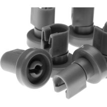 8x Roulettes (25 mm) pour chariot inférieur lave-vaisselle compatible avec divers modèles - Vhbw