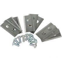 Vhbw - 9x Lames compatible avec PowerPlus POWDPG6010, POWDPGRMS1 tondeuse - Lames de rechange, argenté, acier