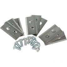 Vhbw - 9x Lames compatible avec Worx Landroid l L2000, l M500 WR900E tondeuse - Lames de rechange, argenté, acier