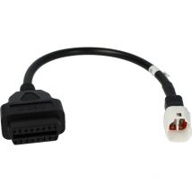 Vhbw - Adaptateur OBD2 4 Pin vers OBD2 16Pin compatible avec Suzuki gsx 1400 (2002 - 2003), gsx-r 1000 (2001 - 2002) Motos, Scooter - 30 cm