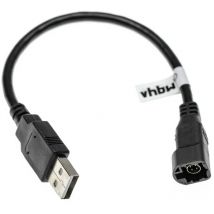 Adaptateur pour autoradio compatible avec vw Touareg (2006+), Touareg 2 (2010+) autos, véhicules - 4 broches avec prise usb - Vhbw
