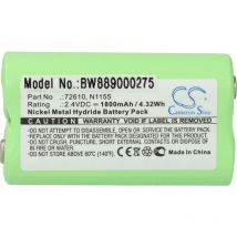 Vhbw - Akku Ersatz für Welch-Allyn N1155, 72610 für Medizintechnik (1800mAh, 2,4V, NiMH)