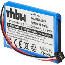 Vhbw - Akku kompatibel mit TomTom One xl Traffic, xl Europe Traffic gps Navigation Navi (1200 mAh, 3,7 v, Li-Ion)