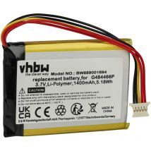 Batería reemplaza Polar G484466P para ordenador de bicicleta con gps (1400 mAh, 3,7 v, Li-poli) - Vhbw