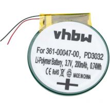Batterie compatible avec Garmin Forerunner 110, 210, 210W, 610, S1, S1W smartwatch montre connectée bracelet fitness (200mAh, 3,7V, Li-polymère)