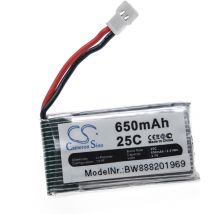 Vhbw - 1x Batterie compatible avec Wltoys V931 drone (650mAh, 3,7V, Li-polymère)