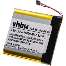 Batterie remplacement pour Garmin 1ICP7/49/43, 361-00105-00 pour gps compteur de vélo de bicyclette (1900mAh, 3,8V, Li-polymère) - Vhbw