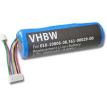 Batterie remplacement pour Garmin 361-00029-00 pour collier de dressage de chien (2600mAh, 3,7V, Li-ion) - Vhbw