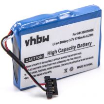 Batterie remplacement pour SJM120 pour gps, appareil de navigation (1700mAh, 3,7V, Li-ion) - Vhbw