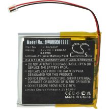 Batterie remplacement pour Suunto PR-402626P pour smartwatch montre connectée bracelet fitness (230mAh, 3,7V, Li-polymère) - Vhbw