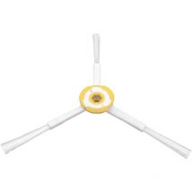 Brosse latérale de rechange compatible avec Xiaomi Mi Vacuum Robot, Roborock S50 robot aspirateur - blanc / jaune - Vhbw