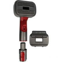 Brosse pour poils 2-en-1 compatible avec Dyson V8 Animal +, V8 Advanced, V8 Absolute Pro aspirateur - autonettoyant, avec adaptateur - Vhbw