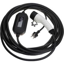 Câble de recharge type 2 vers prise euro f compatible avec Renault Zoe E-Tech, Zoe voiture électrique - 1 phase, 16 a, 3,5 kW, 10 m - Vhbw
