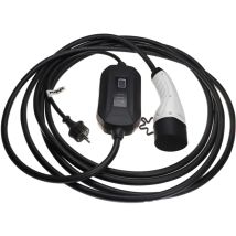 vhbw Câble de recharge type 2 vers prise euro F compatible avec Tesla modèle X, Model Y voiture électrique - 1 phase, 16 A, 3,5 kW, 7 m