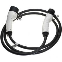 Câble de recharge type 2 vers type 2 compatible avec bmw ix1, i3s, i3, iX, i5, i8, i4, i7 voiture électrique - 1 phase, 32 a, 7 kW, 3 m - Vhbw
