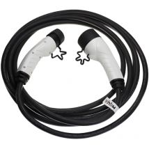 Câble de recharge type 2 vers type 2 compatible avec Kia EV3 voiture électrique - 3 phases, 16 a, 11 kW, 7 m - Vhbw