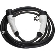 Câble de recharge type 2 vers type 2 compatible avec Kia EV3 voiture électrique - 3 phases, 32 a, 22 kW, 5 m - Vhbw