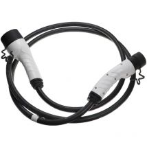 Câble de recharge type 2 vers type 2 compatible avec Renault Zoe E-Tech, Zoe voiture électrique - 3 phases, 32 a, 22 kW, 3 m - Vhbw