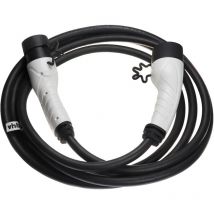 Câble de recharge type 2 vers type 2 compatible avec Renault Zoe E-Tech, Zoe voiture électrique - 3 phases, 32 a, 22 kW, 5 m - Vhbw