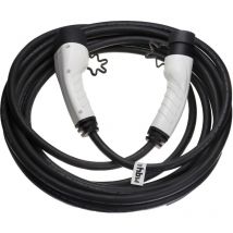 Câble de recharge type 2 vers type 2 compatible avec Tesla Model y voiture électrique - 3 phases, 16 a, 11 kW, 10 m - Vhbw