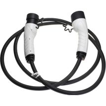 Câble de recharge type 2 vers type 2 compatible avec Tesla modèle x, Model y voiture électrique - 3 phases, 16 a, 11 kW, 3 m - Vhbw