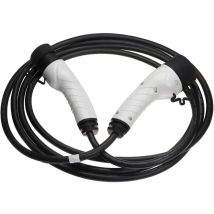 vhbw Câble de recharge type 2 vers type 2 compatible avec Volvo S60 Recharge, C40 Recharge voiture électrique - 1 phase, 16 A, 3,5 kW, 5 m