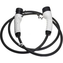 Câble de recharge type 2 vers type 2 compatible avec Volvo XC40 Recharge, V90 Recharge voiture électrique - 3 phases, 16 a, 11 kW, 3 m - Vhbw