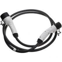 Câble de recharge type 2 vers type 2 compatible avec Volvo XC40 Recharge, V90 Recharge voiture électrique - 3 phases, 32 a, 22 kW, 3 m - Vhbw